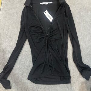 Glassons Ruched Long-Sleeve Top